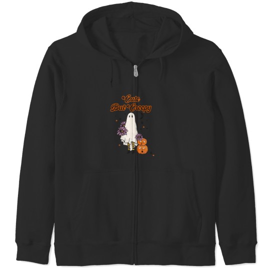 Discover Cute But Creepy Happy Holloween Zip Hoodies