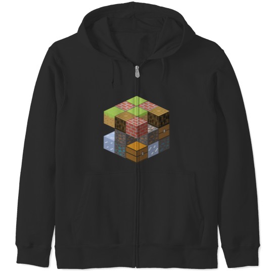 Discover Cube World Zip Hoodies