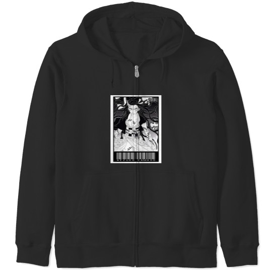 Discover Demon neko Kamado Kimetsu No Yaiba CODE Zip Hoodies