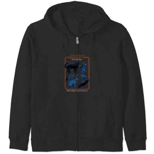 Discover Adopt A Familiar Zip Hoodies