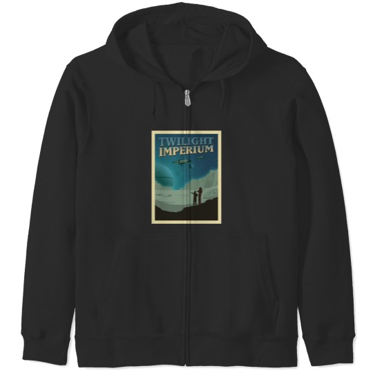 Discover Twilight Imperium Board Game- Minimalist Travel Style - Gaming Art Zip Hoodies