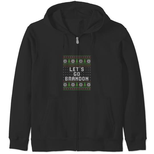 Discover Let 39 S Go Brandon Ugly Christmas Sweater Zip Hoodies