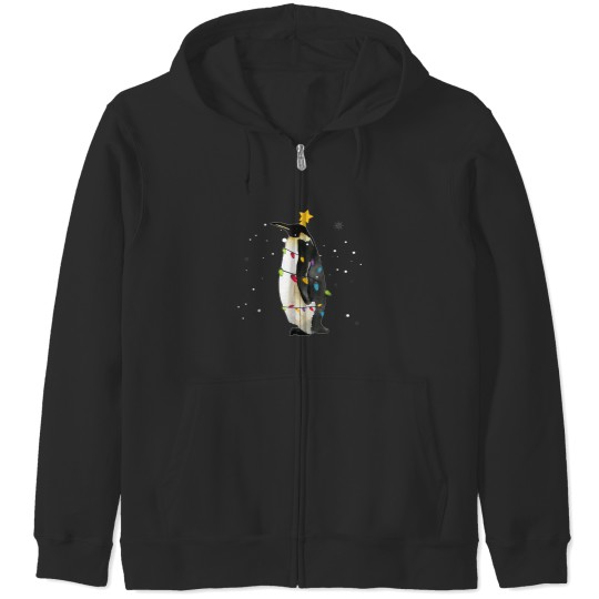 Discover Penguin Funny Penguin Christmas Lights for Men Women 100 Zip Hoodies