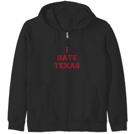Discover I Hate Texas (red only) Zip Hoodies
