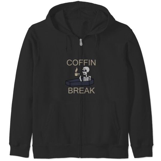 Discover Coffin Break Zip Hoodies