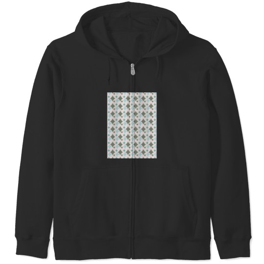 Discover Colorful Diamond Shapes Modern Maximalist Pattern Green Graphic Zip Hoodies