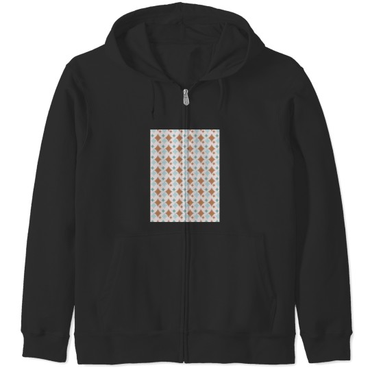 Discover Colorful Diamond Shapes Modern Maximalist Pattern Caramel Graphic Zip Hoodies