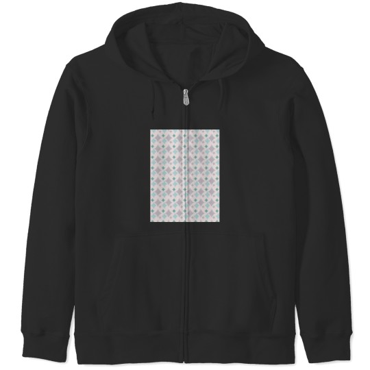 Discover Colorful Diamond Shapes Modern Maximalist Pattern Blue Gray Graphic Zip Hoodies