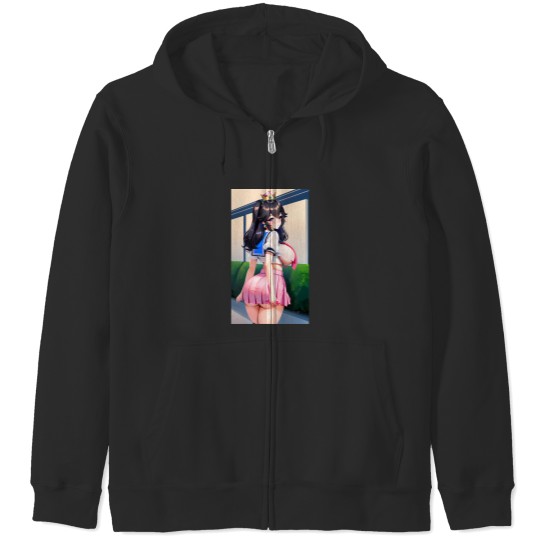 Discover 1st Anime Girl Art Princess Luna Zip Hoodies
