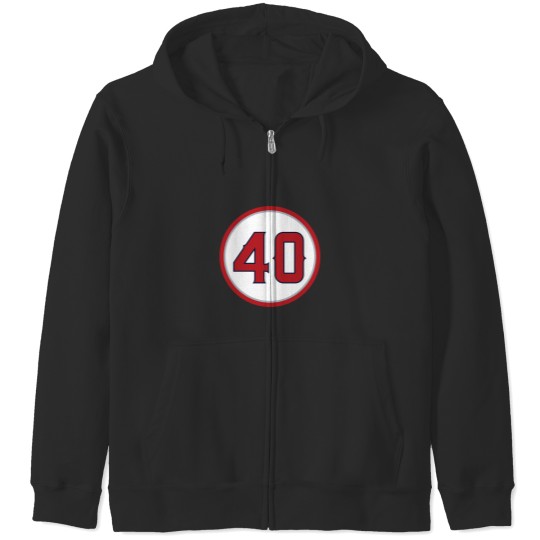 Discover Troy Percival 40 Jersey Number Zip Hoodies