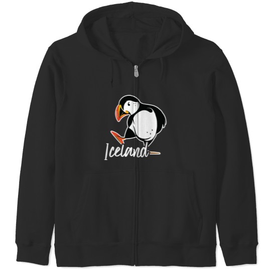 Discover Puffin Bird Iceland Zip Hoodies