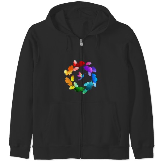 Discover A Colorful Bird Showing Beauty of Colors Sticker Zip Hoodies