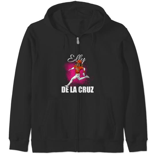 Discover Elly de la Cruz Cartoon  Player  (white text) Sticker Zip Hoodies