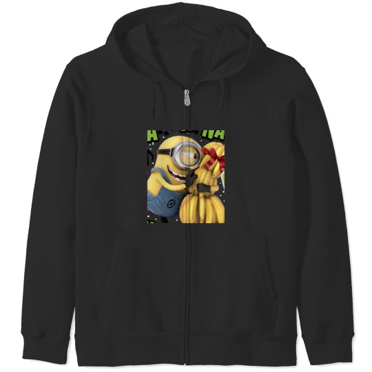 Discover Despicable Me Minion Banana Present Christmas Zip Hoodies