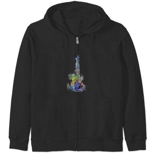 Discover blue guitar Guitar Zip Hoodies