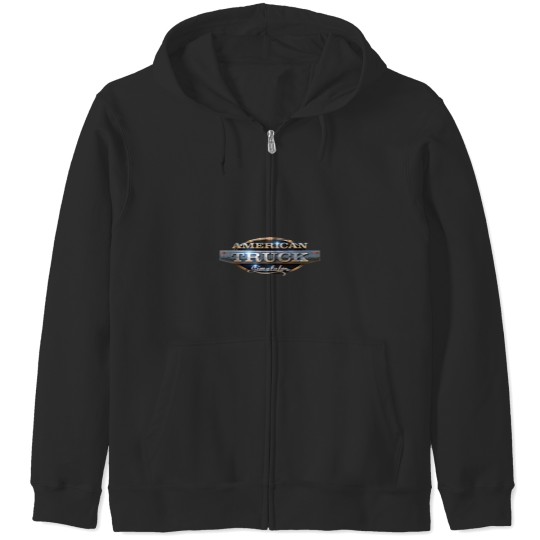Discover American Truck Simulator Logo Zip Hoodies
