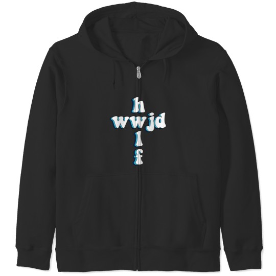 Discover hwlf x wwjd Sticker Your Turn to Die Midori Zip Hoodies