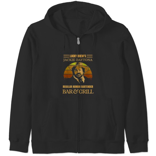 Discover Wwdits Jackie Daytona- Regular Human Bartender Zip Hoodies