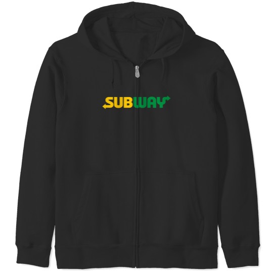 Discover subways food logo Zip Hoodies