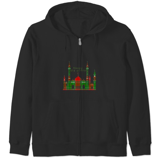Discover A Happy _amp_ Holy Eid Al-Fitr Set 2iii Premium Zip Hoodies