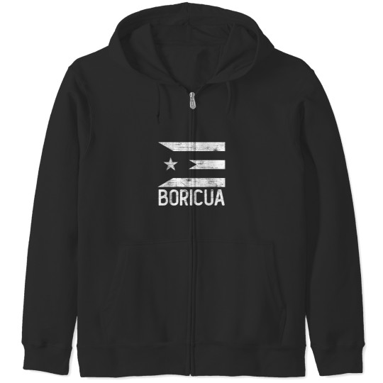 Discover boricua black Puerto Rico flag hispanic heritage month Zip Hoodies