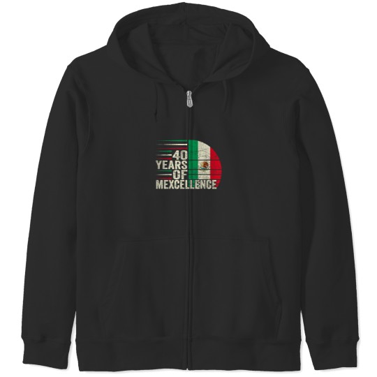 Discover 40 Year Old Birthday Mexican 40th Birthday Pun Vintage Zip Hoodies