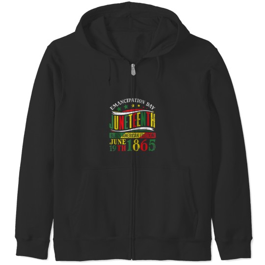 Discover Juneteenth Black History American Freedom Day Accentors Zip Hoodies