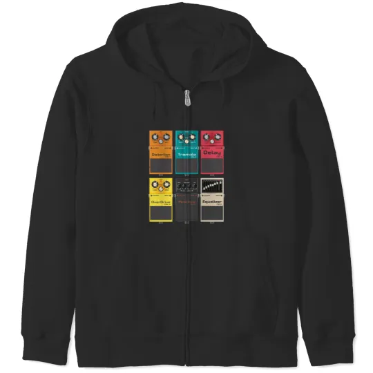 Discover Guitar Effects Pedal Pedal Board Zip Hoodies