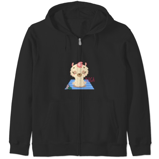 Discover Baby Llama Easy Yoga Bliss Design for wild animal lovers and yoga lovers you know. Active Zip Hoodies