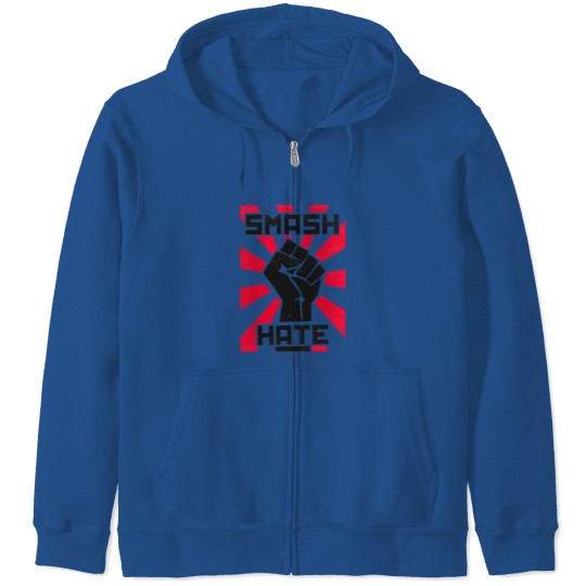 Discover Smash Hate Classic Zip Hoodies