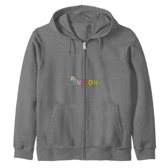 Discover Cute Unicon Zip Hoodies