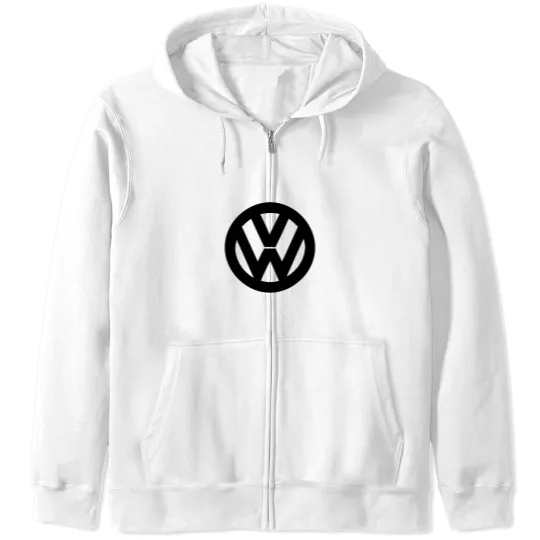 Discover Classic White VW Logo Zip Hoodies
