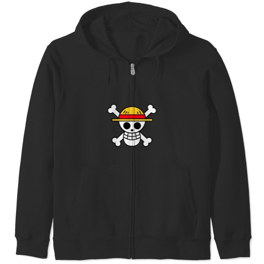 Discover Straw hat jolly roger Zip Hoodies