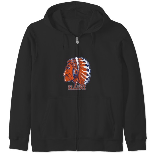 Discover Illinois T-ShirtVintage Chief Illiniwek artwork T-Shirt_by Osprey_ Zip Hoodies