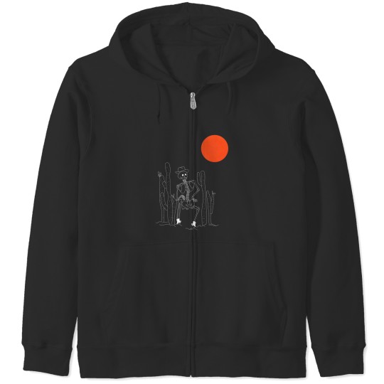 Discover Blood Moon Skeleton Reverse Zip Hoodies