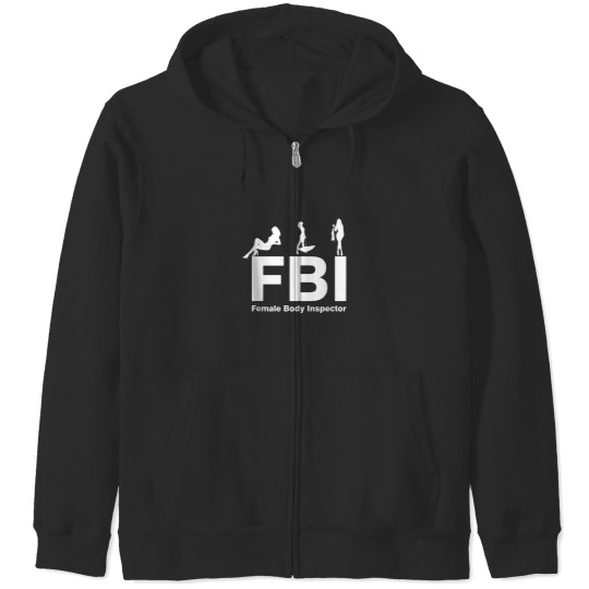 Discover FBI Female Body Inspector Club Party Dad Joke Fathers Day Zip Hoodies