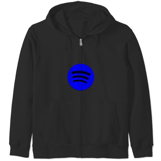 Discover spotify music blue Zip Hoodies