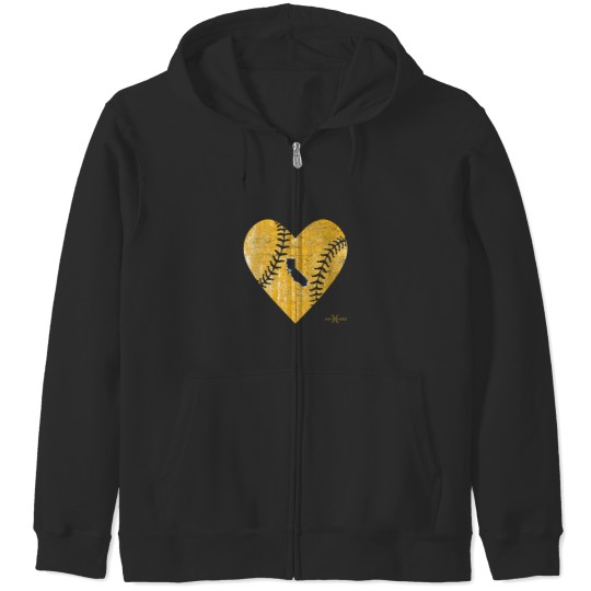 Discover Vintage Oakland Baseball Heart Zip Hoodies