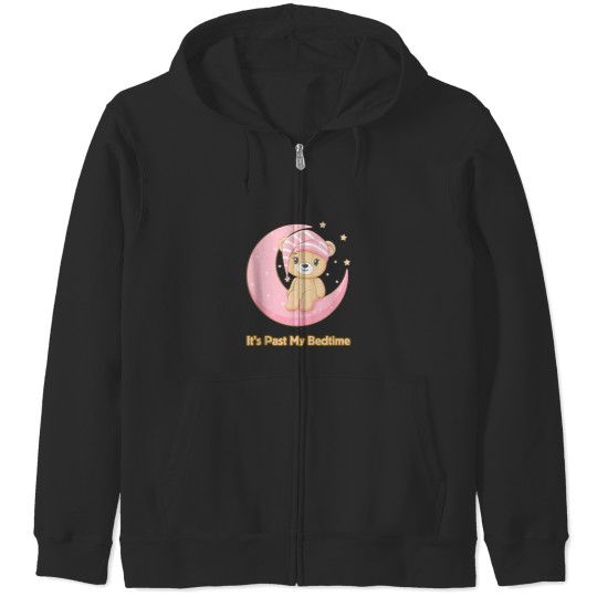 Discover Its Past My Bedtime Cute Bear Sleeping Women Men Baby Zip Hoodies