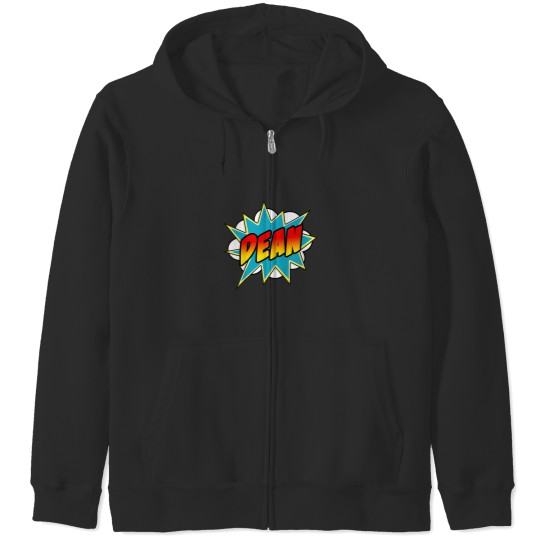 Discover Kids Boys Dean Name Comic Book Superhero Zip Hoodies
