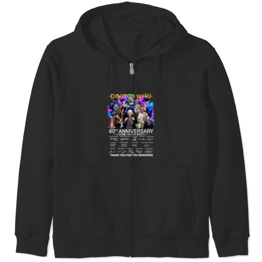 Discover Doctor Who 60th Anniversary 1963 - 2023 Signature Thank You Zip Hoodies
