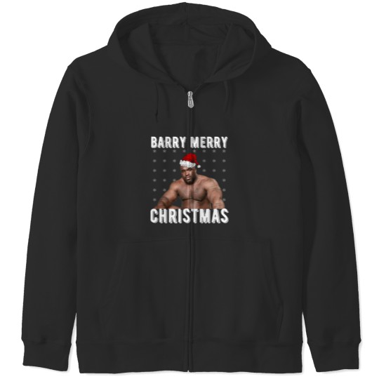 Discover Barry Merry Christmas Zip Hoodies