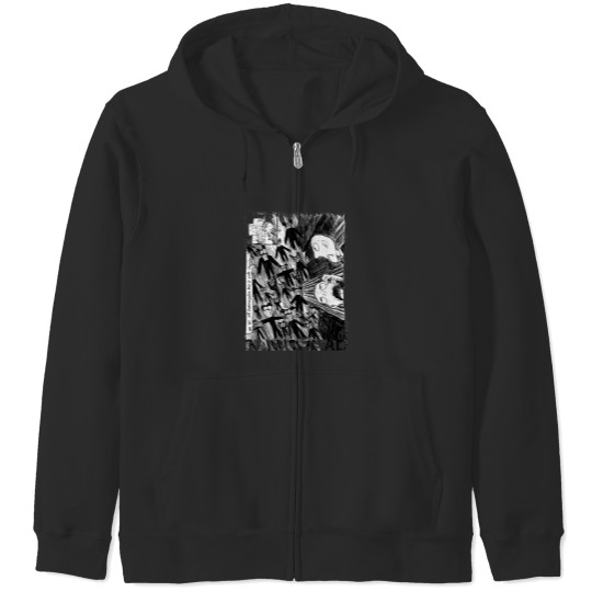 Discover Radiohead Scribble Grey Zip Hoodies, A Rock Off  Zip Hoodies