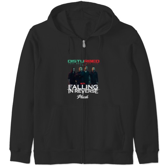 Discover Disturbed Band 2024 Tour Unisex Zip Hoodies, Disturbed Band Fan Gift Zip Hoodies