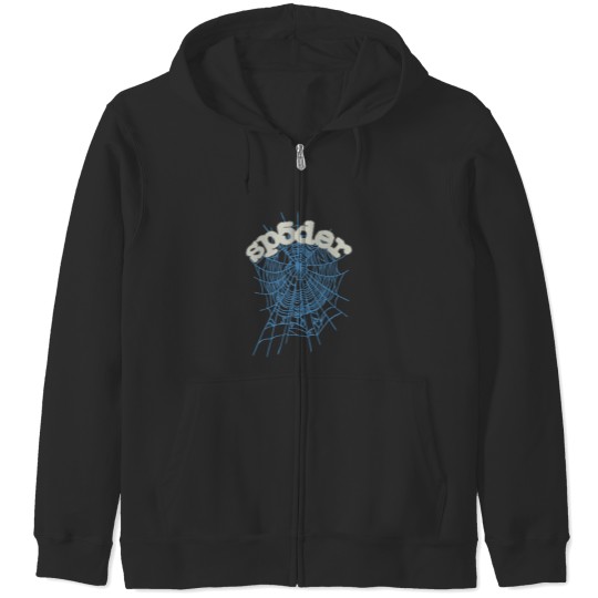 Discover Streetwear Inspired Sky Blue Web Zip Hoodies