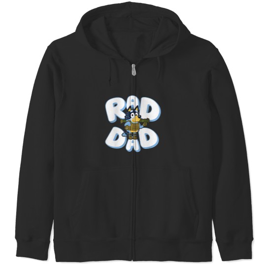 Discover Father day BlueyDad Rad Dad Zip Hoodies, BlueyDad and Bandit Zip Hoodies