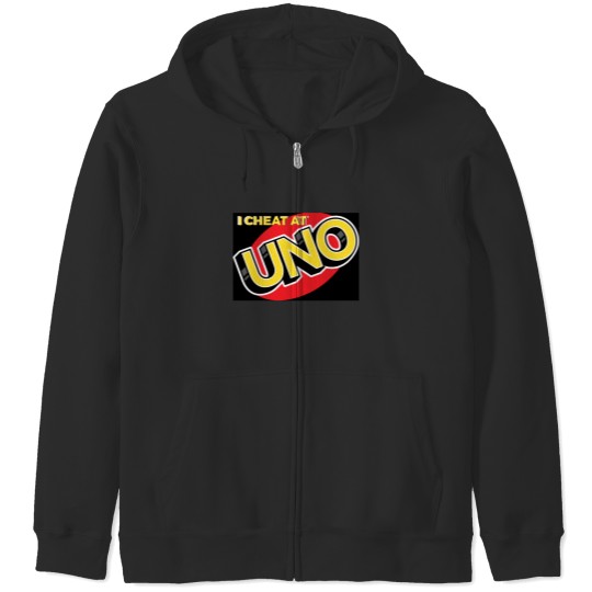 Discover I CHEAT AT UNO Zip Hoodies