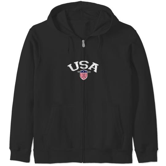 Discover Vintage USA National Hockey Zip Hoodies