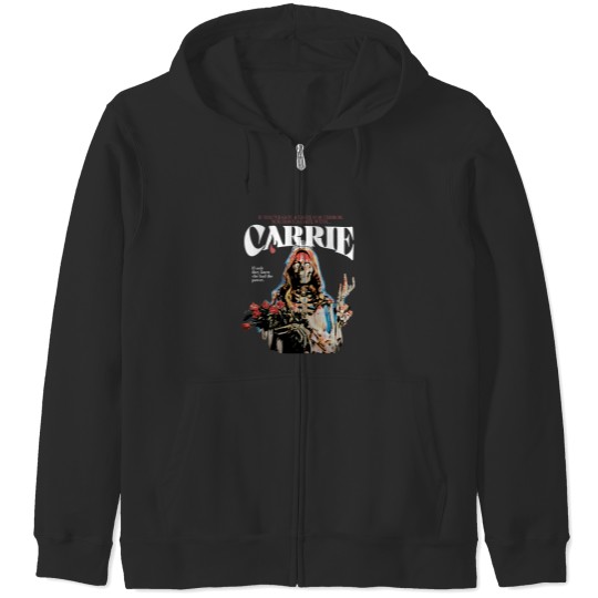 Discover Carrie 1976 Horror Movies Supernatural Halloween Zip Hoodies, Carrie Zip Hoodies Fan Gifts