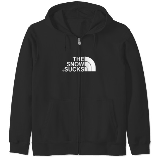 Discover The Snow Sucks TNF North Face Parody Zip Hoodies